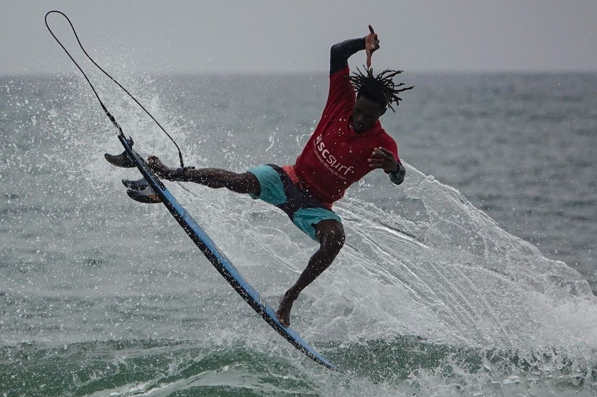​Once Paul Sampson surfed his first wave, the feeling he describes as "attractive" romanced him into serenity with the sea.